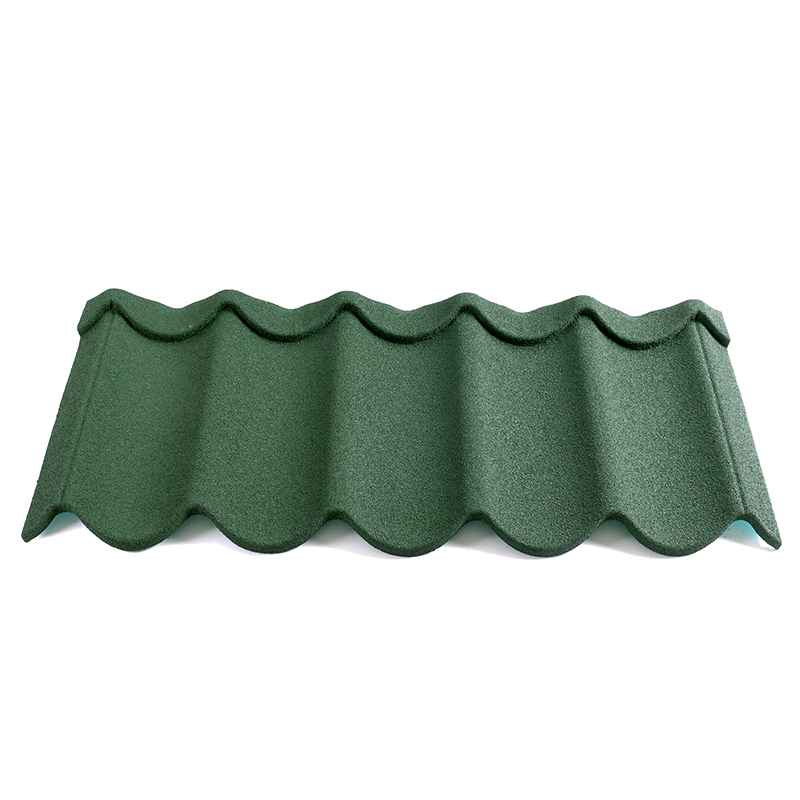 Aluminium color stone coated metal roof tiles  Wave Tile  aluzinc roofing sheets to Africa 0.40mm