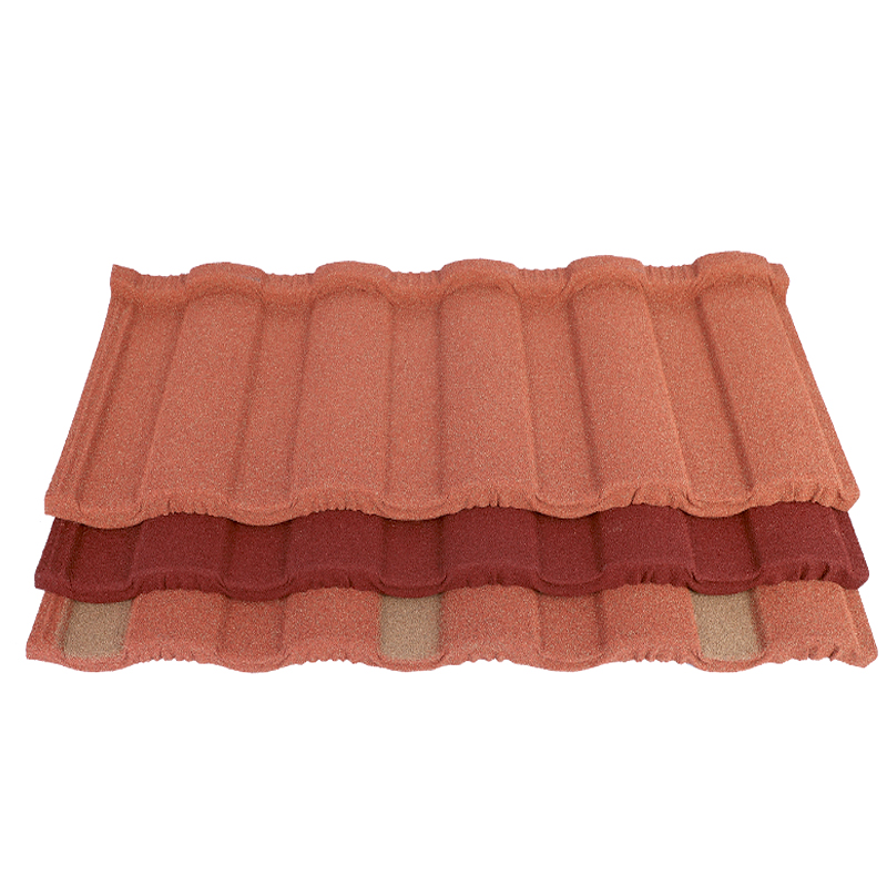 Economic colorful stone color coated metal Roman Tile steel sheet roofing