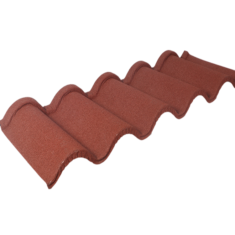 Spanish  classical  Coated steel Tile stone coated steel roofing tile seven wave 1070mm*370mm