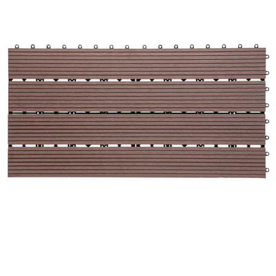  Environmentally friendly and easy to install Plastic Planks outdoor anti-rot composite wpc interlocking decking tiles