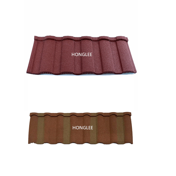 HONGLEE Shingle Stone Coated Roofing Roof Tiles with stone  COLOR SAND For House Building 