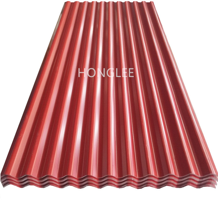  PPGI Corrugated Metal Roofing RAL3020 Galvanized Roofing Sheets low MOQ 